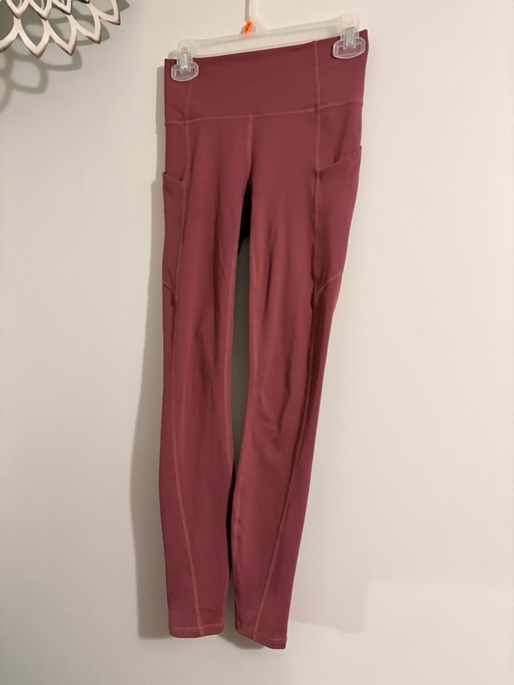 Fabletics PureLuxe High-Waist Pocket Leggings in Dusty Rose